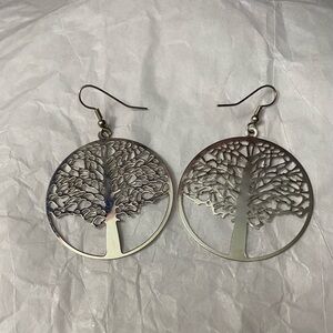 Forever 21 Silver Tree Earrings